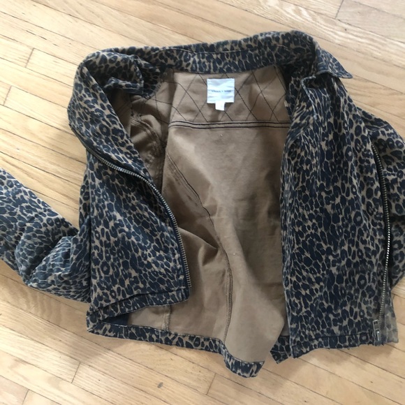 SILENCE + NOISE LEOPARD MOTO JACKET - Picture 8 of 8